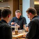 Aula de barista em grupo